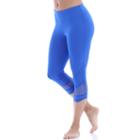 Women's Balance Collection Ava Edged Out Capri Leggings, Size: Small, Dark Blue