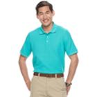 Men's Croft & Barrow&reg; Pique Performance Polo, Size: Large, Turquoise/blue (turq/aqua)