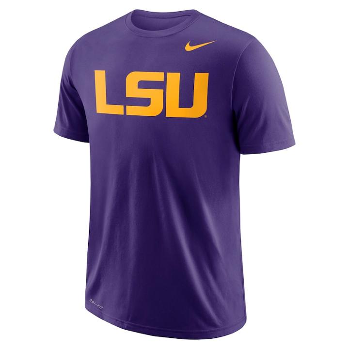 Men's Nike Lsu Tigers Wordmark Tee, Size: Xl, Purple