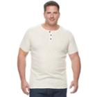 Big & Tall Apt. 9&reg; Slubbed Henley, Men's, Size: Xl Tall, Lt Beige
