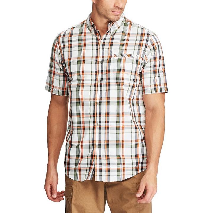 Men's Chaps Classic-fit Outdoor Performance Button-down Shirt, Size: Xl, Orange