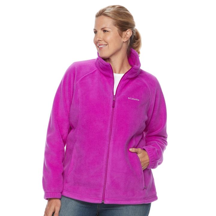 Plus Size Columbia Three Lakes Fleece Jacket, Women's, Size: 2xl, Lt Purple