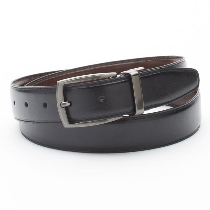 Men's Croft & Barrow Reversible Dress Belt, Size: 40, Black