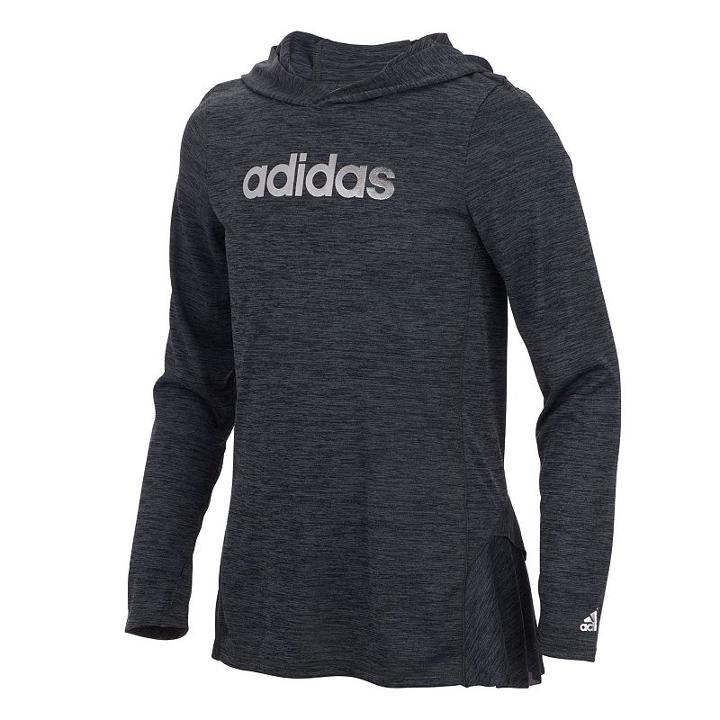 Girls 7-16 Adidas Climalite Space-dye Melange Hoodie, Size: Medium, Oxford