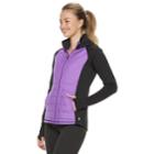 Women's Fila Sport&reg; Mixed-media Hooded Jacket, Size: Xs, Black