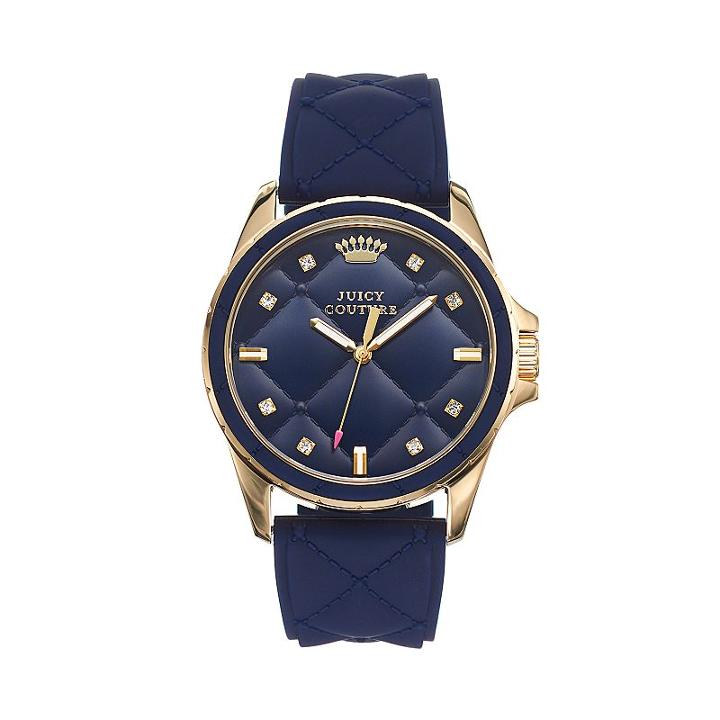 Juicy Couture Women's Stella Crystal Quilted Watch, Size: Large, Blue