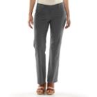 Women's Apt. 9&reg; Torie Modern Fit Straight-leg Dress Pants, Size: 14, Grey (charcoal)