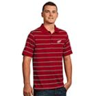 Men's Detroit Red Wings Deluxe Striped Desert Dry Xtra-lite Performance Polo, Size: Xl, Dark Red