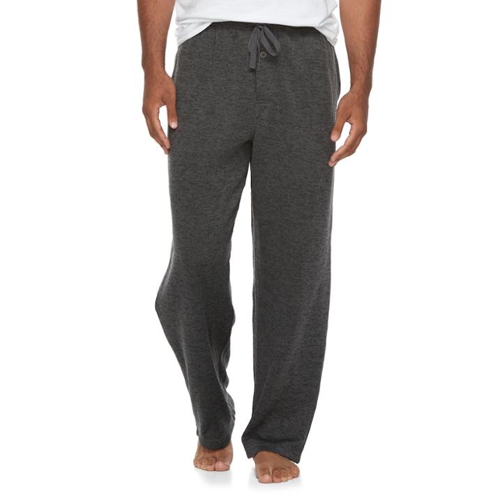 Men's Jockey Fleece Lounge Pants, Size: Large, Dark Grey