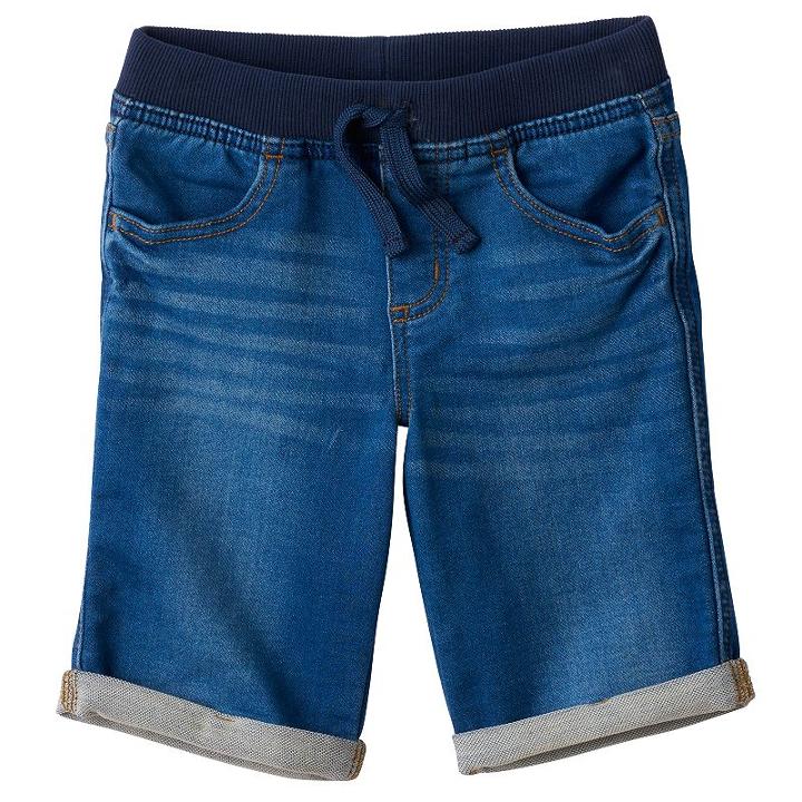 Boys 4-7x Sonoma Goods For Life&trade; Rolled-cuff Denim Shorts, Boy's, Size: 6, Med Blue