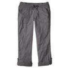 Girls 7-16 So&reg; Ribbed Waist Utility Pant Roll-tab Capris, Size: 12, Dark Grey