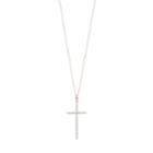 Simply Vera Vera Wang 10k Gold 1/4 Carat T.w. Diamond Cross Pendant, Women's, Size: 18, White