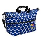 Logo Brand Kansas Jayhawks Quatrefoil Expandable Tote, Women's, Blue