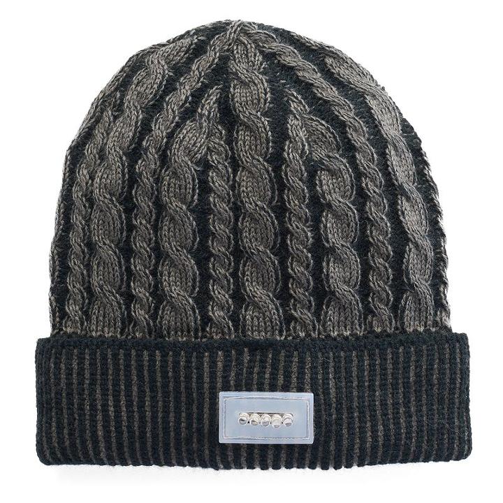 Unisex Muk Luks Led Rolled Cuff Beanie, Black