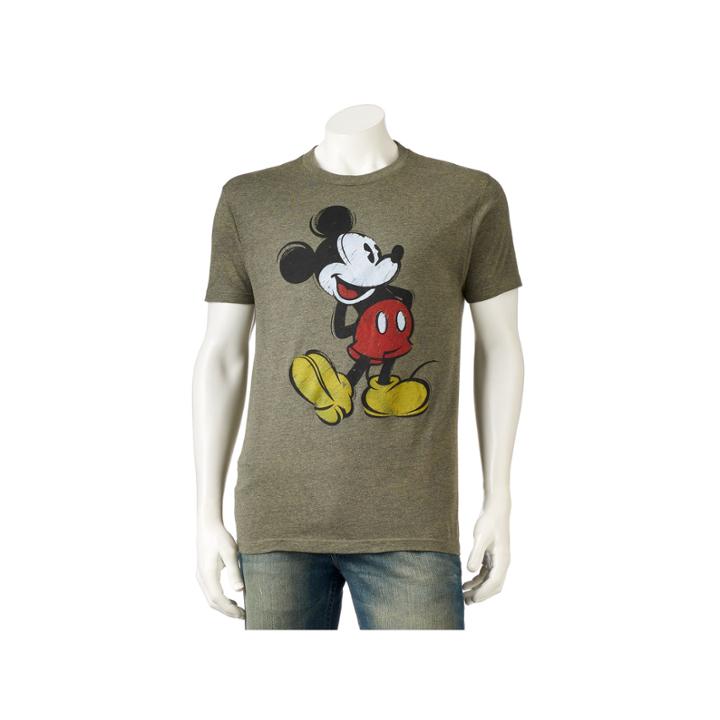 Men's Mickey Mouse Tee, Size: Large, Green Oth