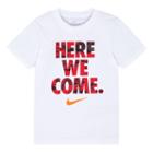 Boys 4-7 Nike Dri-fit Here We Come Tee, Size: 4, White