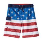 Boys 4-7 Zeroxposur American Flag Swim Trunks, Boy's, Size: Large, White