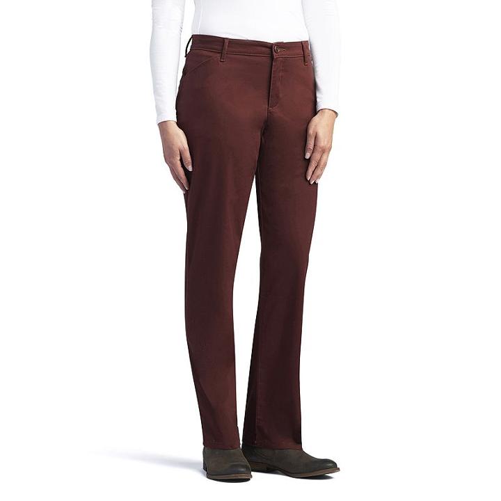 Women's Lee Original All Day Relaxed Fit Pants, Size: 8 T/l, Dark Brown