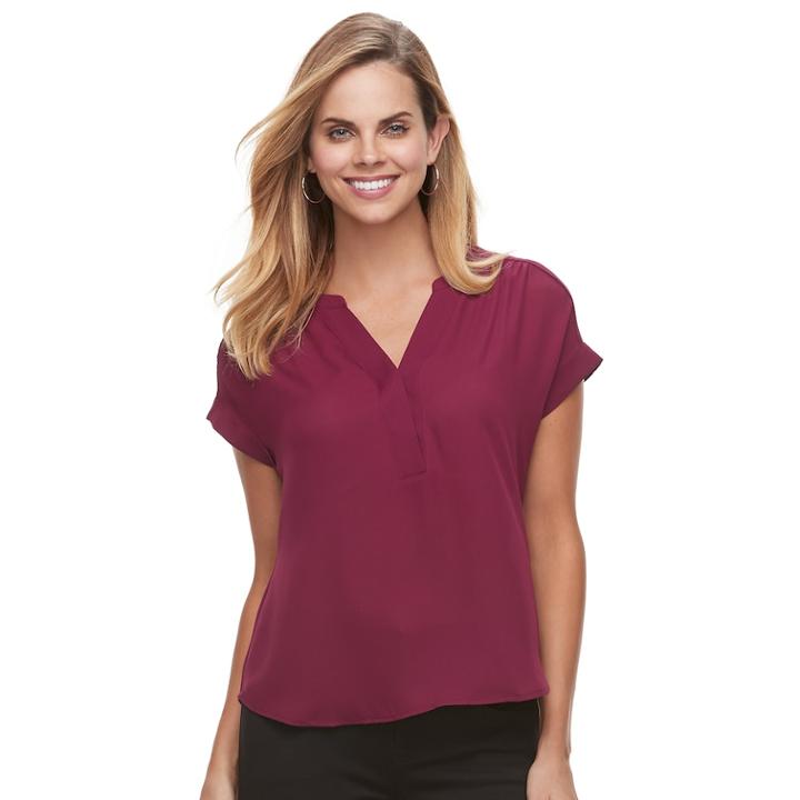 Petite Apt. 9&reg; Dolman-sleeve Top, Women's, Size: M Petite, Dark Red