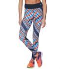Women's Fila Sport&reg; Printed Chevron Performance Leggings, Size: Large, Blue (navy)