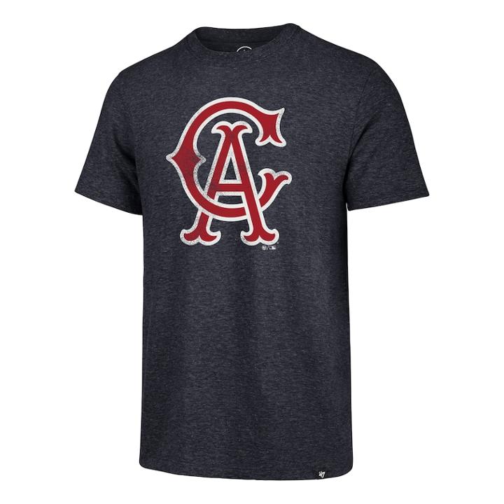 Men's '47 Brand Los Angeles Angels Of Anaheim Throwback Tee, Size: Small, Blue (navy)