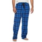 Big & Tall Croft & Barrow&reg; Patterned Microfleece Lounge Pants, Men's, Size: Xxl Tall, Blue (navy)