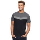 Men's Urban Pipeline&reg; Cheveron Colorblock Tee, Size: Large, Black