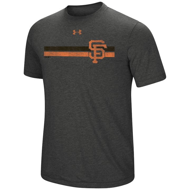 Men's Under Armour San Francisco Giants Stripe Graphic Tee, Size: Large, Dark Grey
