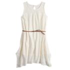 Girls 7-16 Mudd&reg; Lace Handkerchief-hem Dress, Size: 12, White