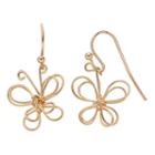 Mudd&reg; Wire Butterfly Nickel Free Drop Earrings, Women's, Gold