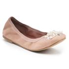 Candie's&reg; Cinema Women's Scrunch Ballet Flats, Size: Medium (8), Lt Beige