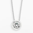 Forever Brilliant 14k White Gold 1/2-ct. T.w. Round-cut Lab-created Moissanite Pendant, Women's, Size: 18