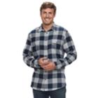 Big & Tall Sonoma Goods For Life&trade; Modern-fit Supersoft Flannel Button-down Shirt, Men's, Size: 4xl Tall, Med Grey
