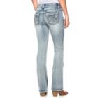 Women's Apt. 9&reg; Embroidered Rhinestone Bootcut Jeans, Size: 2, Med Blue