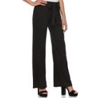 Juniors' Joe B Wide-leg Tie Front Pants, Teens, Size: Medium, Black