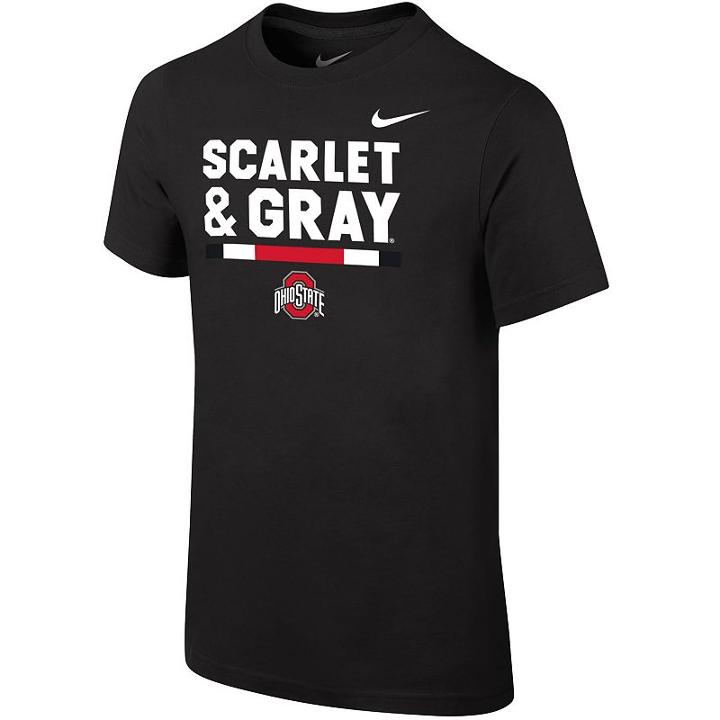 Boys 8-20 Nike Ohio State Buckeyes Local Verbiage Tee, Size: Xl 18-20, Black