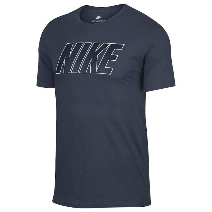 Men's Nike Block Tee, Size: Small, Blue