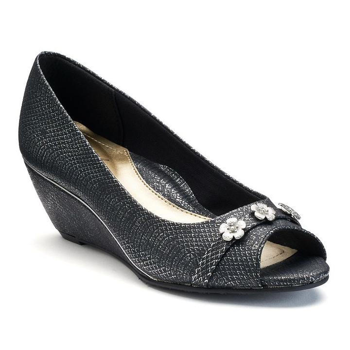 Soft Style By Hush Puppies Adley Women's Dress Wedges, Size: Medium (12), Black