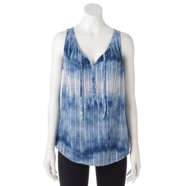 Sonoma Goods For Life&trade; Print Challis Tank, Size: Xl, Blue