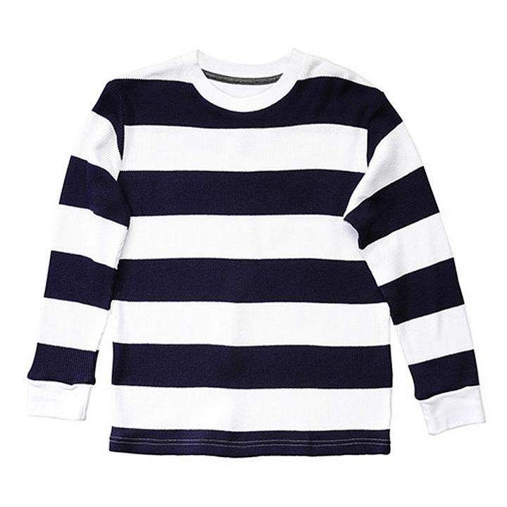 French Toast, Boys 4-7 Striped Thermal Tee, Boy's, Size: 4, Blue (navy)