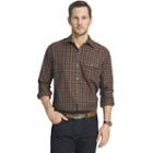 Big & Tall Van Heusen Classic-fit Plaid Heathered Button-down Shirt, Men's, Size: Xl Tall, Orange Oth