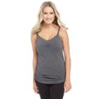 Maternity Oh Baby By Motherhood&trade; Lace Nursing Camisole, Women's, Size: Xl, Grey (charcoal)