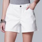 Women's Simply Vera Vera Wang Slit Jean Shorts, Size: 6, White