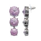 Simply Vera Vera Wang Rivoli Nickel Free Graduated Linear Earrings, Women's, Purple