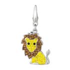 Sterling Silver Crystal Lion Charm, Women's, Multicolor