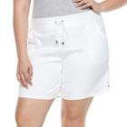 Plus Size Croft & Barrow&reg; Knit Bermuda Shorts, Women's, Size: 1xl, White