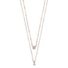 Lc Lauren Conrad Layered Simulated Crystal & Pyramid Necklace, Women's, Pink Other