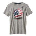 Boys 8-20 Adidas American Baseball Tee, Boy's, Size: Medium, Grey
