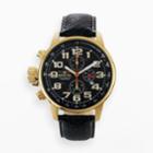 Invicta Watch - Men's Force Leather Chronograph Lefty, Size: Large, Black