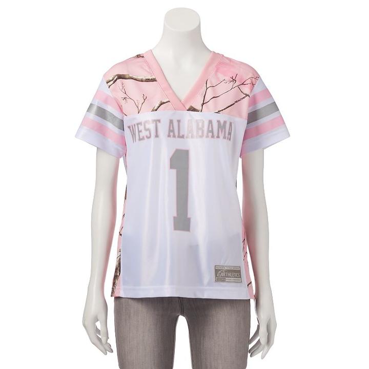 Women's Realtree University Of West Alabama Game Day Jersey, Size: Large, White